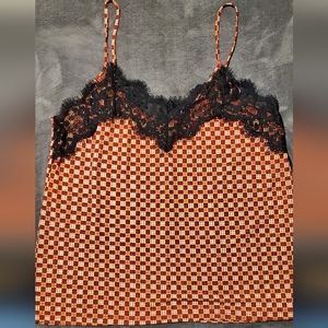 Zara printed lace cami